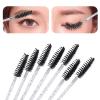 200 Lip Brush and Eyebrow Spoolie, Crystal Disposable Lipstick Applicator, Mascara Wands, Makeup Beauty Tool Kits (Black) view 4