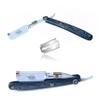 Cool Design Full Blade Holder All Purpose Barber Straight Edge Shaving Razor for Shape-up / Grooming for Beard Mustache Eyebrows and more. White and Black Steel Durable Shaver view 2