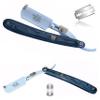 Cool Design Full Blade Holder All Purpose Barber Straight Edge Shaving Razor for Shape-up / Grooming for Beard Mustache Eyebrows and more. White and Black Steel Durable Shaver view 4