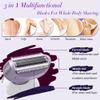 Electric Shaver for Women Electric Razor for Womens Bikini Legs Underarm Public Hairs Rechargeable Trimmer with Detachable Head Cordless Wet Dry Use view 2