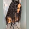 13x6 HD Transparent Lace Deep Wave Human Hair Wig With Baby Hair Water Wave Natural Black Color For Black Women Brazilian Glueless 150% Density Pre-Plucked Natural Hairline Natural Looking 22 Inch view 1