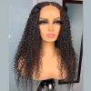 13x6 HD Transparent Lace Deep Wave Human Hair Wig With Baby Hair Water Wave Natural Black Color For Black Women Brazilian Glueless 150% Density Pre-Plucked Natural Hairline Natural Looking 22 Inch view 2