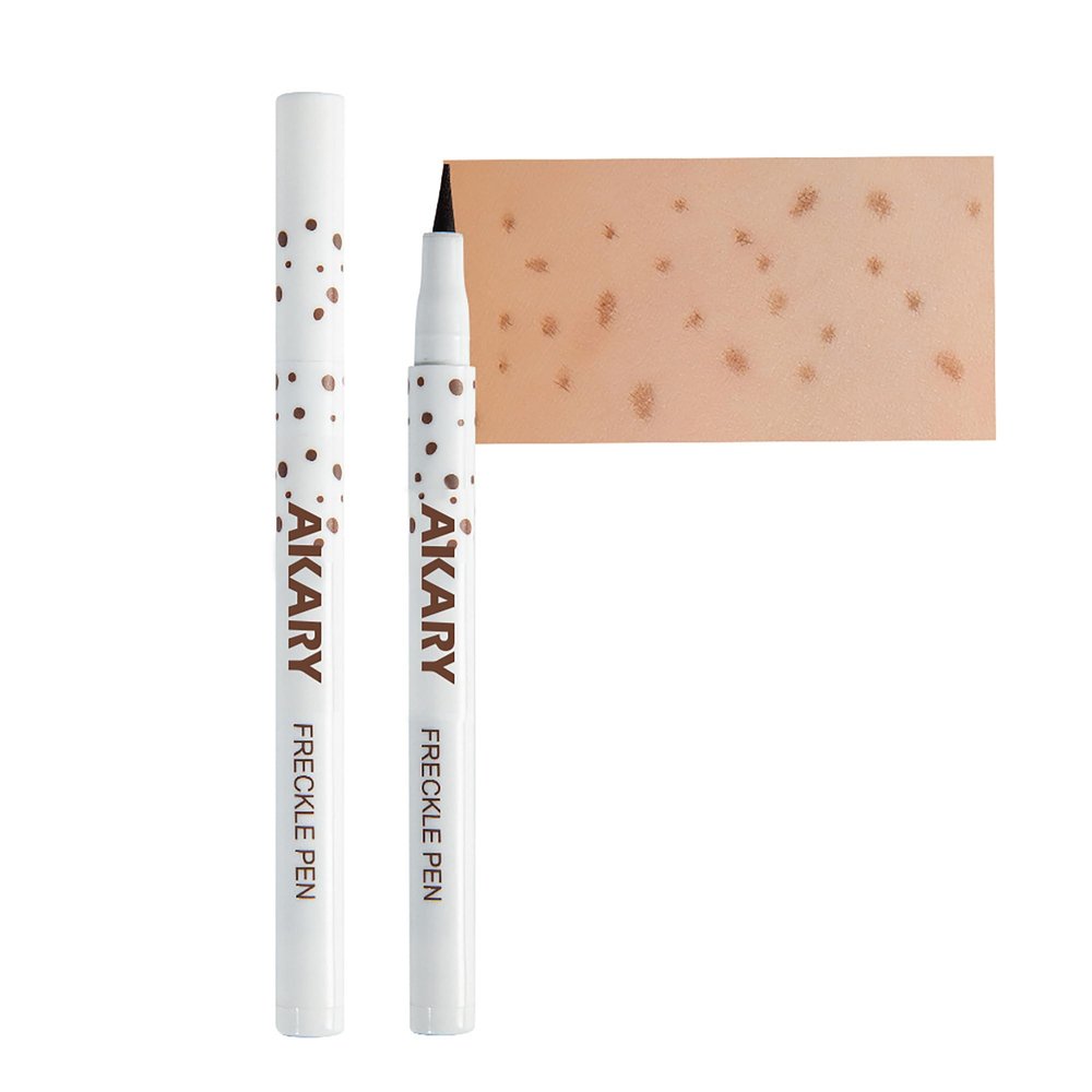 AKARY Freckle Pen Professional Lifelike Face Concealer Point Out Natural Waterproof Longlasting Soft Artificial Freckles Fine Makeup Freckle Pen Life Face Decoration (#03 Chestnut)