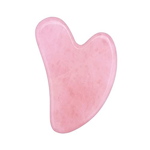 Natural gemstone crystal Gua Sha Tool scraping board SPA Massage Tool (rose quartz)