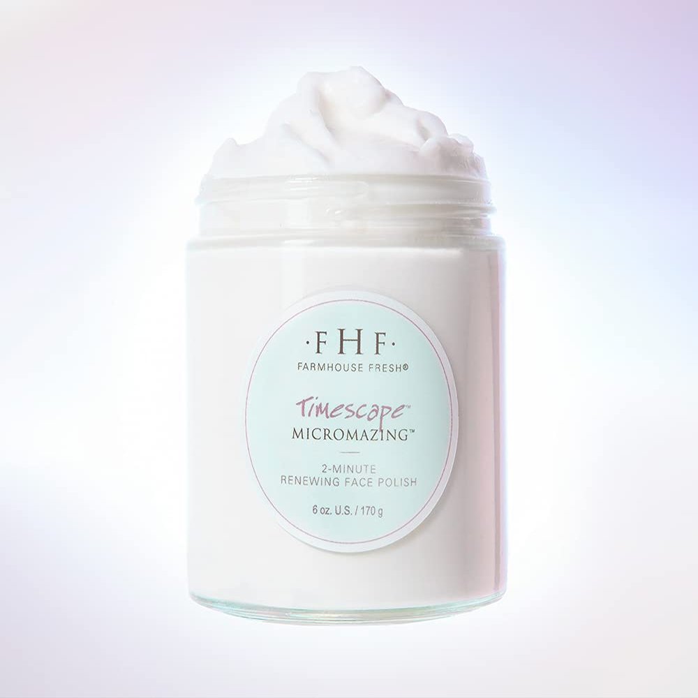 FarmHouse Fresh Face Exfoliator, Plant-Based Face Scrub, Gentle Exfoliating Face Polish With Cucumber Extract. Timescape Micromazing Facial Polish. 6 Oz