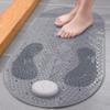 Shower Mat Foot Scrubber, Non-slip Bath Mat for Tub with Suction Cups, Shower Floor Bath Tub Mat with Feet Scrub Stone, 32 X 16 inch view 1