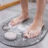 Shower Mat Foot Scrubber, Non-slip Bath Mat for Tub with Suction Cups, Shower Floor Bath Tub Mat with Feet Scrub Stone, 32 X 16 inch view 2
