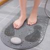 Shower Mat Foot Scrubber, Non-slip Bath Mat for Tub with Suction Cups, Shower Floor Bath Tub Mat with Feet Scrub Stone, 32 X 16 inch view 4