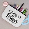LIBIHUA Retirement Appreciation Gifts for Teacher Makeup Bag Cosmetic Bag Travel Pouch Teacher Leaving Going Away Gift Forever Retired and Loving It view 2