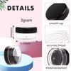 100 Pack 3 Gram Sample Containers with Lids, 3ml Mini Sample Jars, Tiny Plastic Cosmetic Containers for Lip Balms, Makeup, Lotion, Eye Shadow, Powder, and Lip Balms (Black Lids) view 2