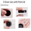 100 Pack 3 Gram Sample Containers with Lids, 3ml Mini Sample Jars, Tiny Plastic Cosmetic Containers for Lip Balms, Makeup, Lotion, Eye Shadow, Powder, and Lip Balms (Black Lids) view 4