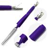 AAProTools Nail Pinching Cuticle Pusher Stainless Steel C-Curve Pincher Cuticle Cutter Gel Nail Acrylic Remover Pro Multi Function Nail Shaping Cleaner Tweezers Double End Manicure Tools (Purple) view 1