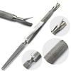 AAProTools Nail Pinching Cuticle Pusher Stainless Steel C-Curve Pincher Cuticle Cutter Gel Nail Acrylic Remover Pro Multi Function Nail Shaping Cleaner Tweezers Double End Manicure Tools (Silver) view 1