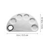 Beaupretty Stainless Steel Nail Art Makeup Palette Set 2pcs Mixing Plates for Cosmetics Artists view 4