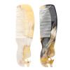 2pcs Buffalo Ox Horn Comb Handmade Engraving Anti- Static Detangling Hair Massage Horn Comb for Men Women (Random Color) view 1