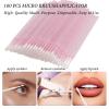 300 PCS Eyelash Extension Supplies Kit,Disposable Lash Spoolies Brushes Micro Swab Brushes Mascara Wand Lip Brushes for Eyelash Extension Tattoo Lipstick Applicator (Pink) view 3
