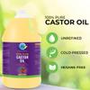 100% Pure Castor Oil - Cold-pressed, Unrefined, Hexane-free - Premium Quality - USP Grade (1 Gallon) view 2