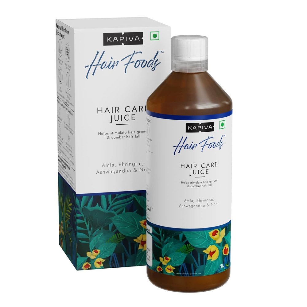 Kapiva Hair Care Juice | For Growth & Hair Fall Control | 100% Ayurvedic with Amla, Noni, Bhringraj and Ashwagandha (1L)