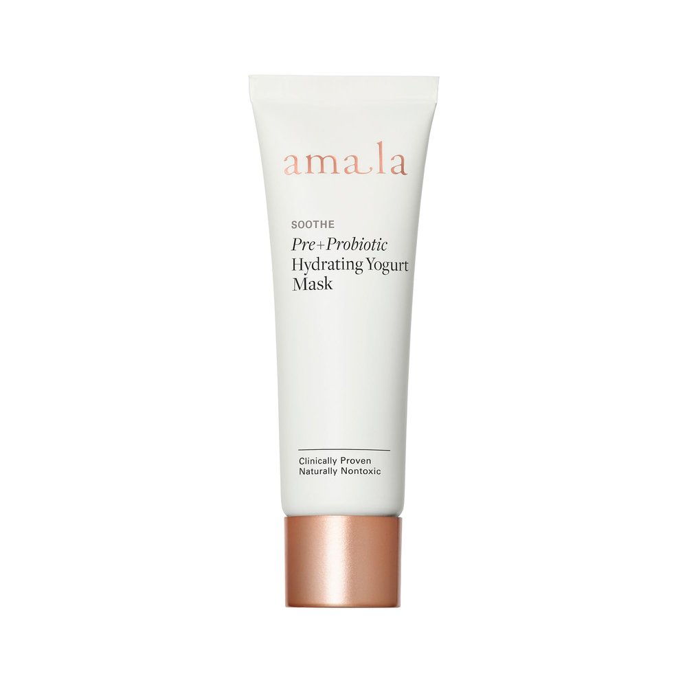 Amala Pre+Probiotic Hydrating Yogurt Mask with Nourishing Yogurt Probiotics, Vitamin F, Caper Berry Extract. Smoother and Softer Complexion (50ml)
