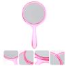 Beaupretty 2pcs Handheld Double-Sided Cosmetic Mirrors with Magnification Handle Portable for Makeup Shaving and Travel Elegant Design for Home and view 2
