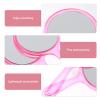 Beaupretty 2pcs Handheld Double-Sided Cosmetic Mirrors with Magnification Handle Portable for Makeup Shaving and Travel Elegant Design for Home and view 4