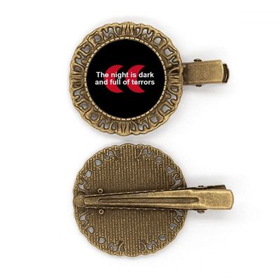 Film Dialogue Night Dark Terrors Hairpin Headdress Brooch Hair Clip Barrette