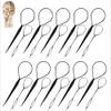 10 Pairs Hair Tail Tools, Hair Braid Accessories,French Braid Tool Loop for Hair Styling, 20pcs, black Color view 1