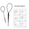 10 Pairs Hair Tail Tools, Hair Braid Accessories,French Braid Tool Loop for Hair Styling, 20pcs, black Color view 3