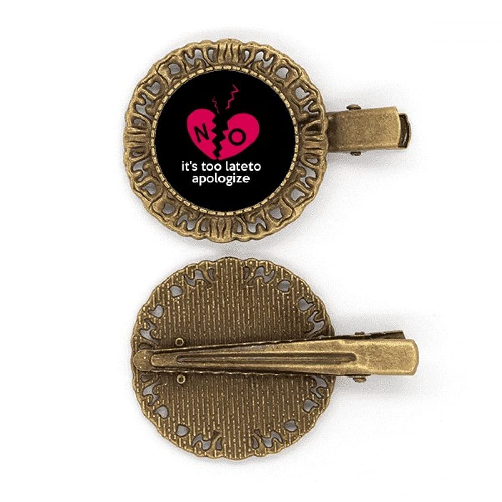 English Classic Emotional Lyrics Apologize Hairpin Headdress Brooch Hair Clip Barrette