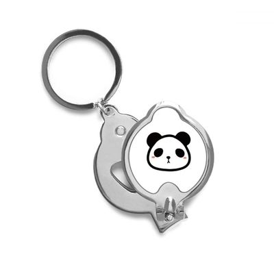 Animal Panda Round Plush Lovely Cat Finger Nail Clippers Scissor Stainless Steel Cutter