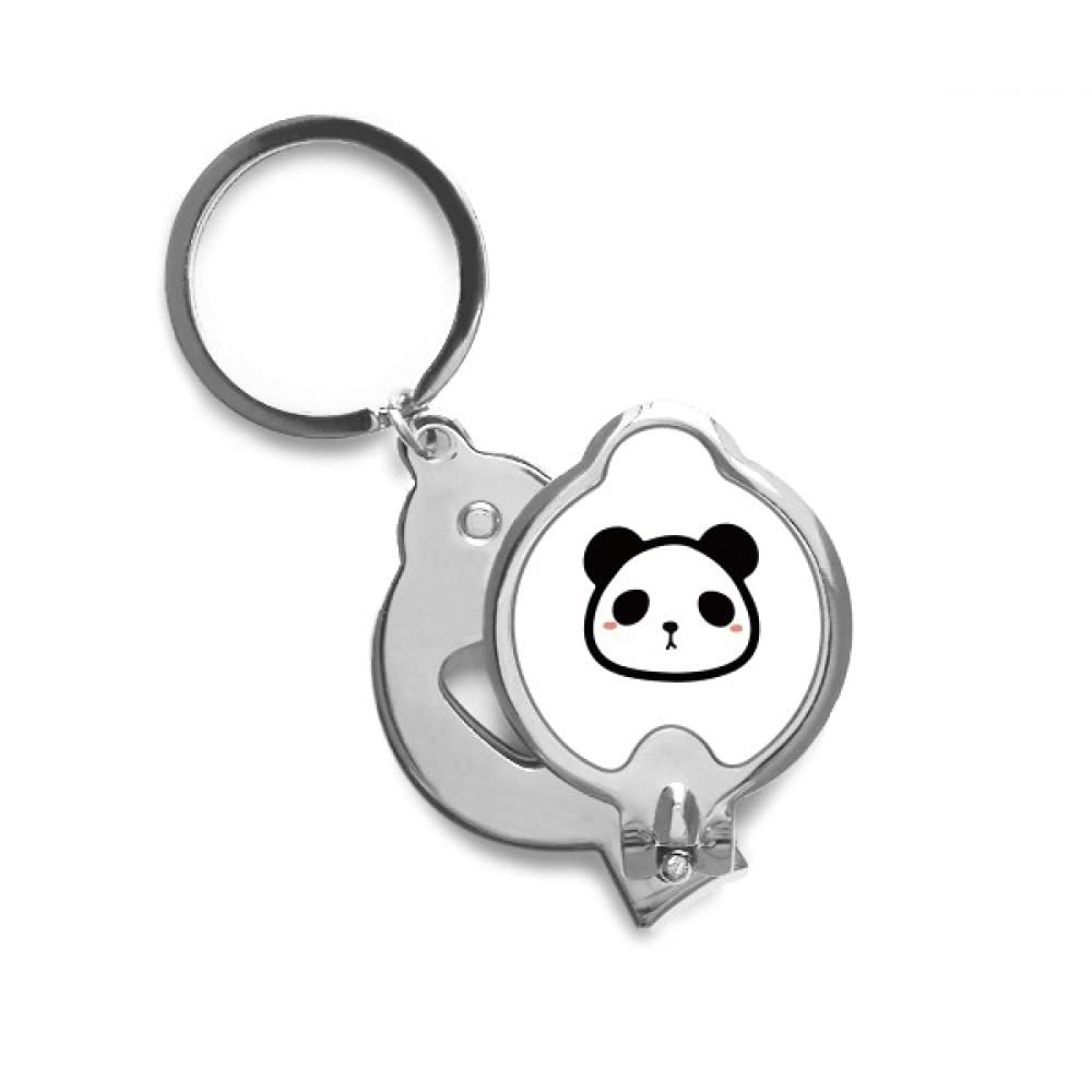 Animal Panda Round Plush Lovely Cat Finger Nail Clippers Scissor Stainless Steel Cutter