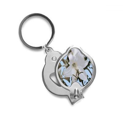 Chile Lily Lilium Art Deco Gift Fashion Finger Nail Clippers Scissor Stainless Steel Cutter