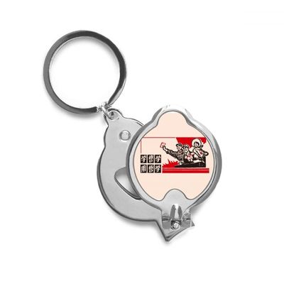 Acadec China Red Educational Propaganda Finger Nail Clippers Scissor Stainless Steel Cutter