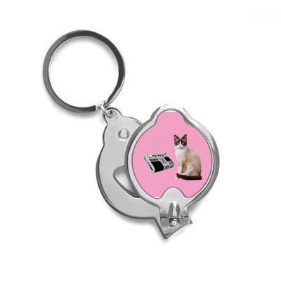 Cat Read Body Twisting Art Deco Gift Fashion Finger Nail Clippers Scissor Stainless Steel Cutter