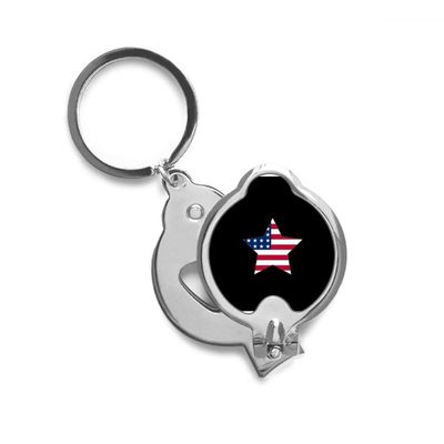 American Pentagram Flag Star Finger Nail Clippers Scissor Stainless Steel Cutter