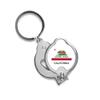 American State Flag Contour California Finger Nail Clippers Scissor Stainless Steel Cutter view 1