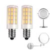 LED Makeup Mirror Bulb Replacement Mirror for Cosmetic Vanity Makeup Mirror with Single Double Sided Lighted Magnification,4W Equivalent to 40W Incandescent Bulb (2-Pack Warm White) view 1