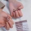 4 Colors ins Minimalist Style Nail Stickers, Lace Bridal Wedding Nail Art Sticker for Man Woman (4 Sheets) view 4