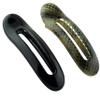 Parcelona French Oval Slider Black and Olive Green Large 4.75" Celluloid Set of 2 Side Hair Claw Clips for Girls and Women (Large 4.75") view 1