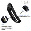 Parcelona French Oval Slider Black and Olive Green Large 4.75" Celluloid Set of 2 Side Hair Claw Clips for Girls and Women (Large 4.75") view 2