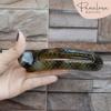 Parcelona French Oval Slider Black and Olive Green Large 4.75" Celluloid Set of 2 Side Hair Claw Clips for Girls and Women (Large 4.75") view 3