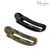 Parcelona French Oval Slider Black and Olive Green Large 4.75" Celluloid Set of 2 Side Hair Claw Clips for Girls and Women (Large 4.75") view 4