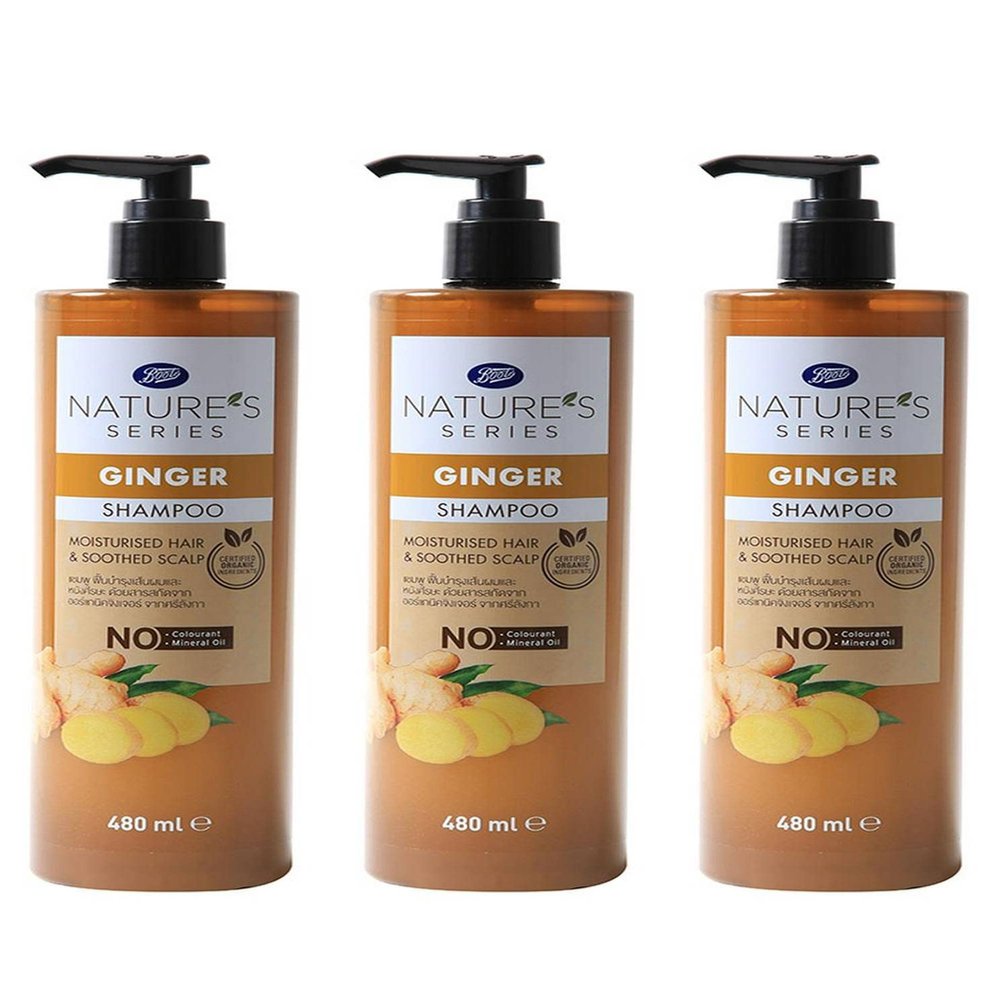 Boots Ginger Shampoo 16.23 Fl Oz. (Pack of 3)