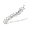 Sparkly Crystal Flower Leaf Hair Barrette Hair Clips Hair Pins for Women Bridal Wedding Prom Party Hair Accessaries (Gold Curved Leaf) view 1