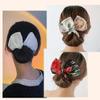 3Pcs Deft Wire Hair Clips for Fast Chignon & Bun Hairstyles - Large Cloth Hair Bands, Donut Scrunchies, Bun Makers for Women Girls (Beige Yellow) view 3