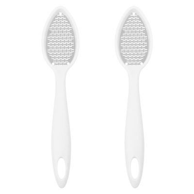 2pcs Foot Grinder with Hanging Hole Foot Pedicure Tool Foot Scrubber Scraper Pedicure Rasp Shaver Pedicure Razor Tool Hand Tools Pedicure Trimmer Foot Planer Woman Abs White Care