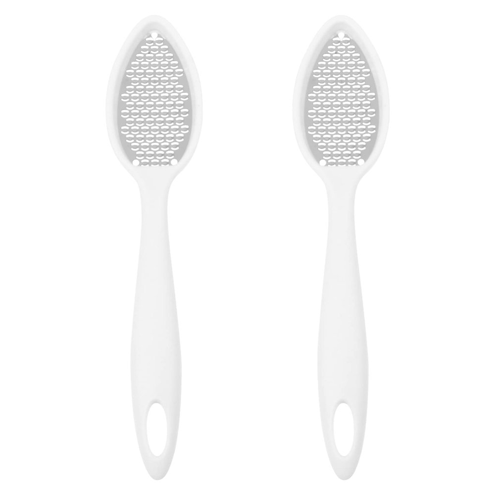 2pcs Foot Grinder with Hanging Hole Foot Pedicure Tool Foot Scrubber Scraper Pedicure Rasp Shaver Pedicure Razor Tool Hand Tools Pedicure Trimmer Foot Planer Woman Abs White Care