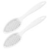 2pcs Foot Grinder with Hanging Hole Foot Pedicure Tool Foot Scrubber Scraper Pedicure Rasp Shaver Pedicure Razor Tool Hand Tools Pedicure Trimmer Foot Planer Woman Abs White Care view 2