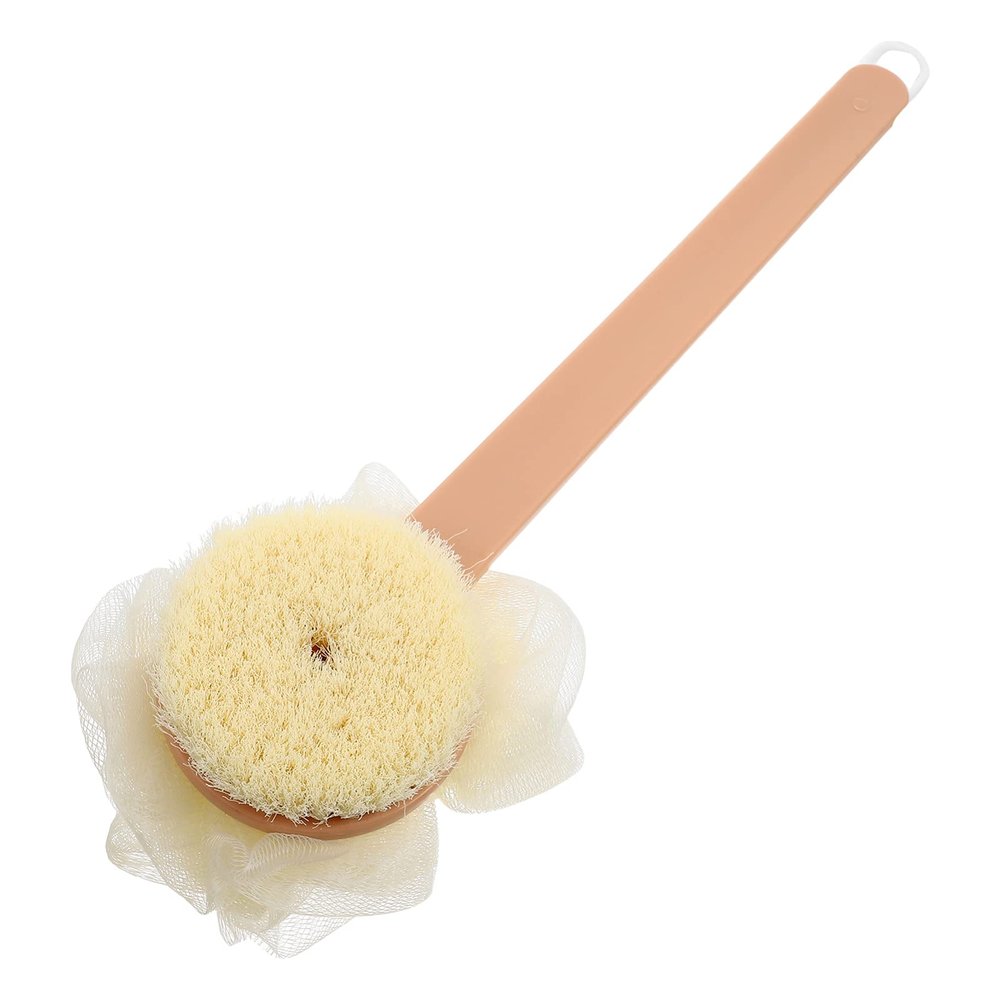 Uonlytech Bath Brush Handle Mesh Shower Scrubber for Body Cleaning Soft Bath Sponge for Men and Women Convenient Storage Gentle Exfoliation and Relaxation
