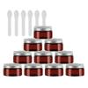 DLIBUY 24 Pieces Empty 100g Clear Plastic Cosmetic Jars with Clear Screw Lid Small 100ml Containers for Homemade Cosmetic Cream Salve Lip Balm Travel Storage Pot, 6x Spatula view 1